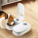 2-in-1 gravity pet feeder and water dispenser for cats and dogs
